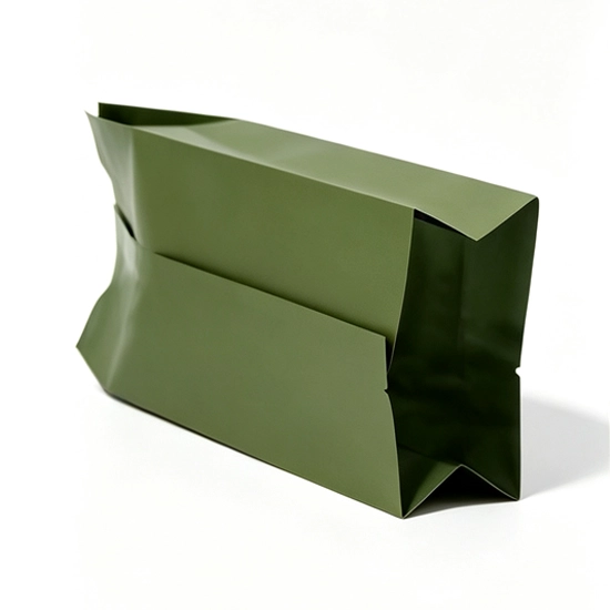 Side gusset bag packaging with high barrier protection for coffee and food