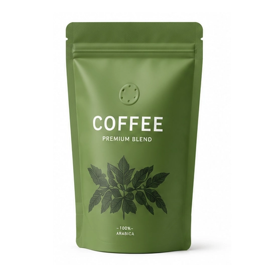 Custom stand up pouch packaging for food, coffee and consumer products